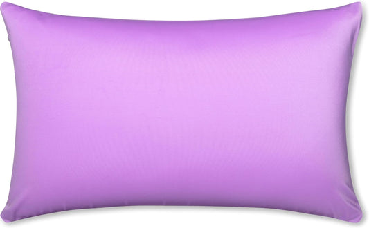 PILLOWY 12" x 20" Throw Pillow - Purple: 1 PCS Luxurious Premium Microbead Pillow with 85/15 Nylon/Spandex Fabric. Forever Fluffy, Outstanding Beauty & Support. Silky, Soft & Beyond Comfortable