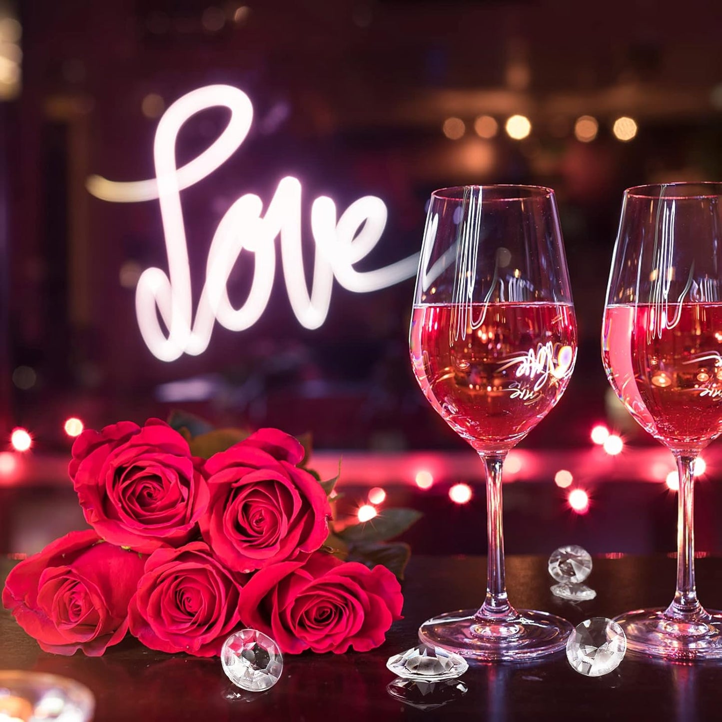 2000pcs Platic Acrylic Gems Fake Acrylic Diamonds Vase filler Beads Faux Diamond Crystals Jewels For Makeup brushes holder Table Scatter Confetti Party Arts Crafts Birthday Wedding Decor