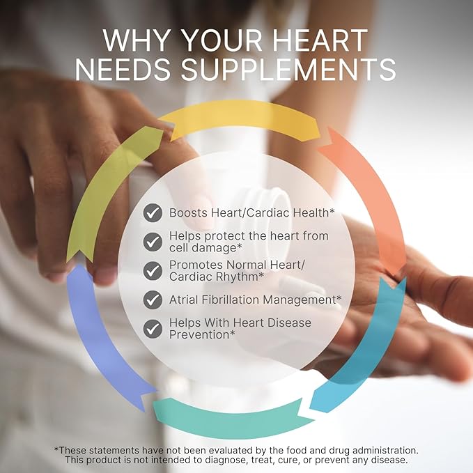 Heart Rhythm Support Supplement | Doctor-Developed | CoQ10, Magnesium & Vitamin C | Supports Normal Heartbeat & Cardiovascular Health | Vegan, Non-GMO | Made in USA | 60 Capsules – 30 Day Supply