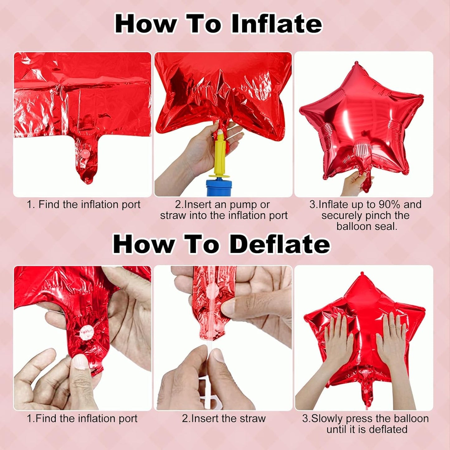 Happy Birthday Balloon Banner Red and Black, 16 Inch Mylar Foil Letter Balloons, Reusable Birthday Decorations with Black Red Balloons, Inflatable Party Supplies for Men Women Boys Girls Decoration