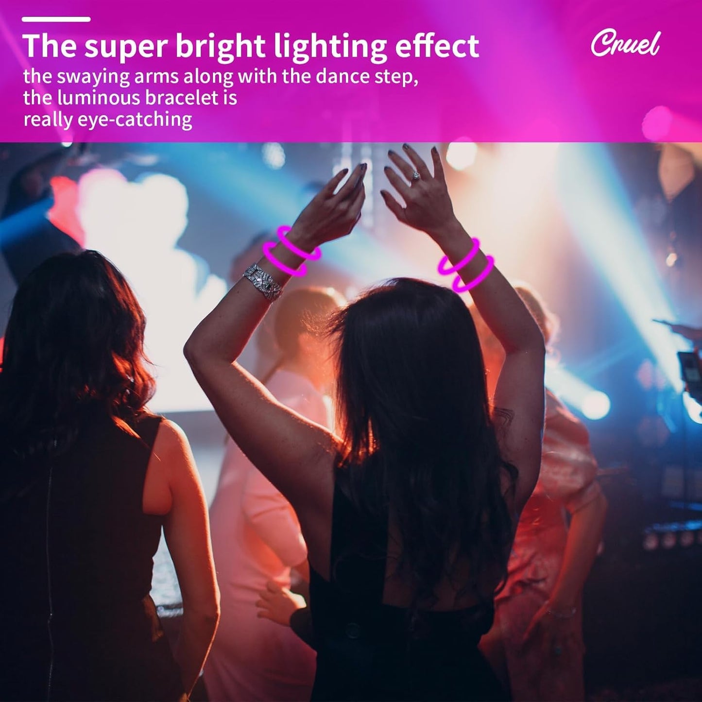 60 Pack 8” Pink Glow Sticks Bulk with 60 Connectors Neon Glow In The Dark Party favors Supplies for Holiday Birthday Party Decoration (Pink)