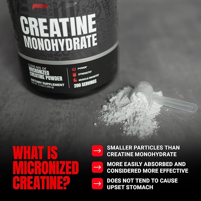 PROSUPPS Creatine Monohydrate Powder for Men & Women, Unflavored - 5000,mg of Micronized Creatine - Gym Workout Supplement for Muscle Gain & Recovery - Sugar-Free, Soy & Gluten-Free - 200 Servings