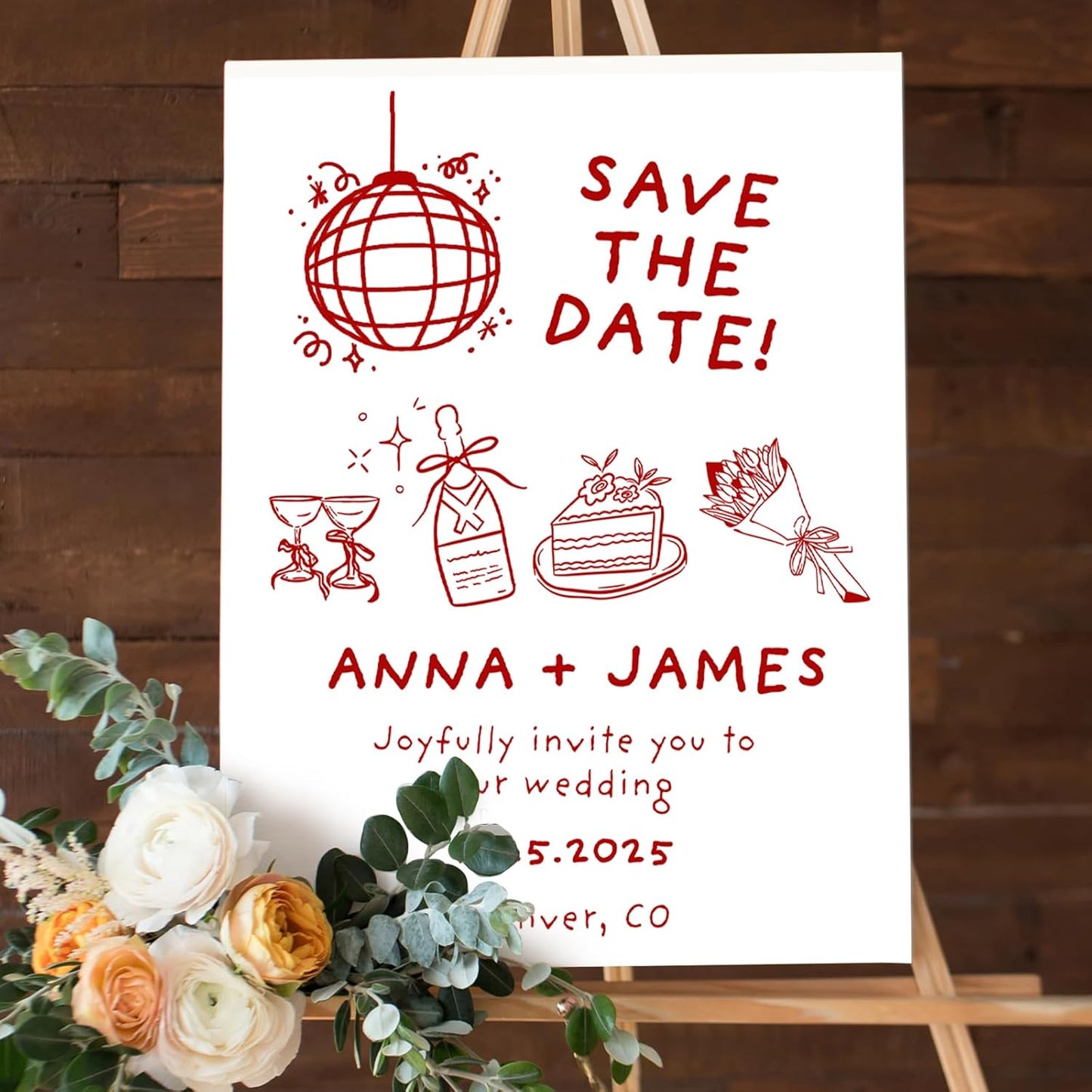 Personalized Funny Wedding Welcome Sign for Weddings, Bridal Party, Engagement, Custom Wedding Plaque for Bride & Groom, Welcome Board Reception Sign, Corrugated Plastic H Stake