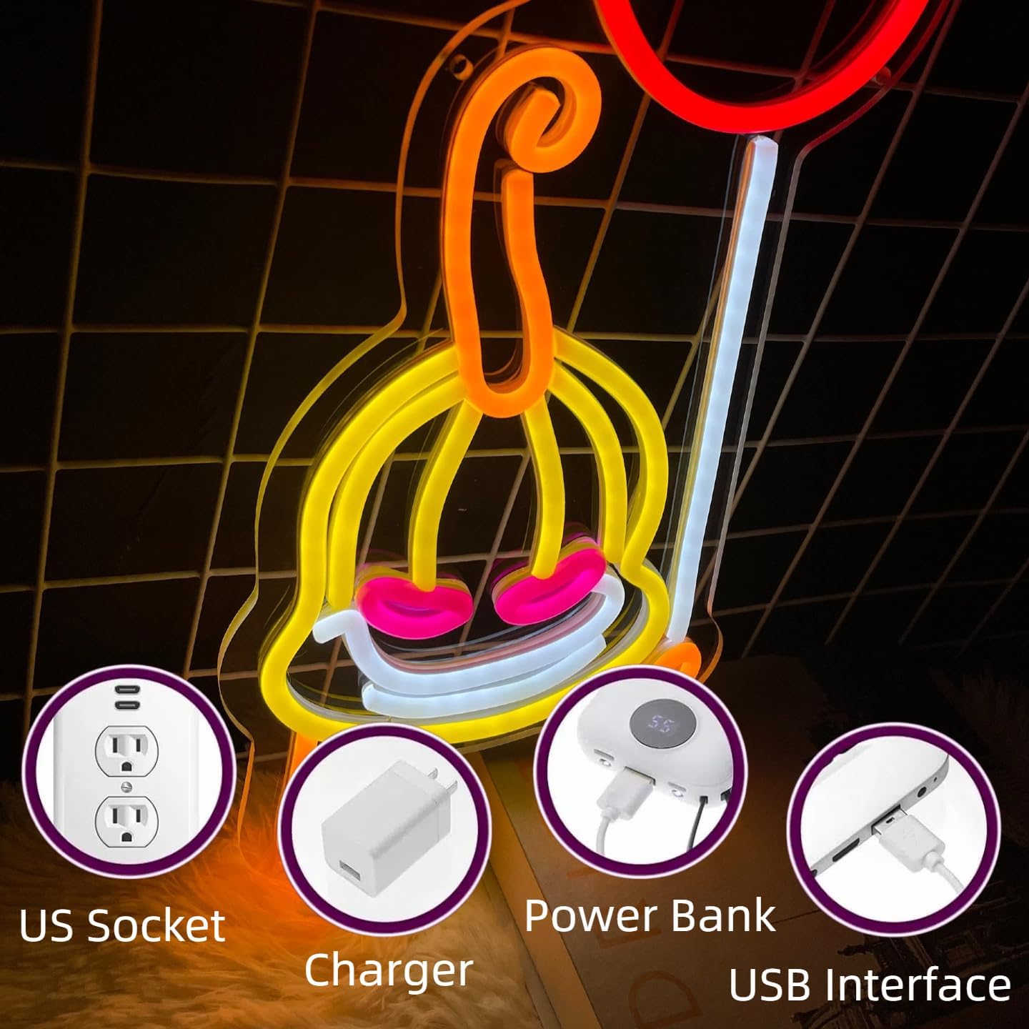 Halloween Neon Sign Pumpkin Balloon LED Lights Signs for Wall Decor Man Cave Bar Pub Bedroom Neon Funny Signs Gift for Men Boys Birthday Wall Art