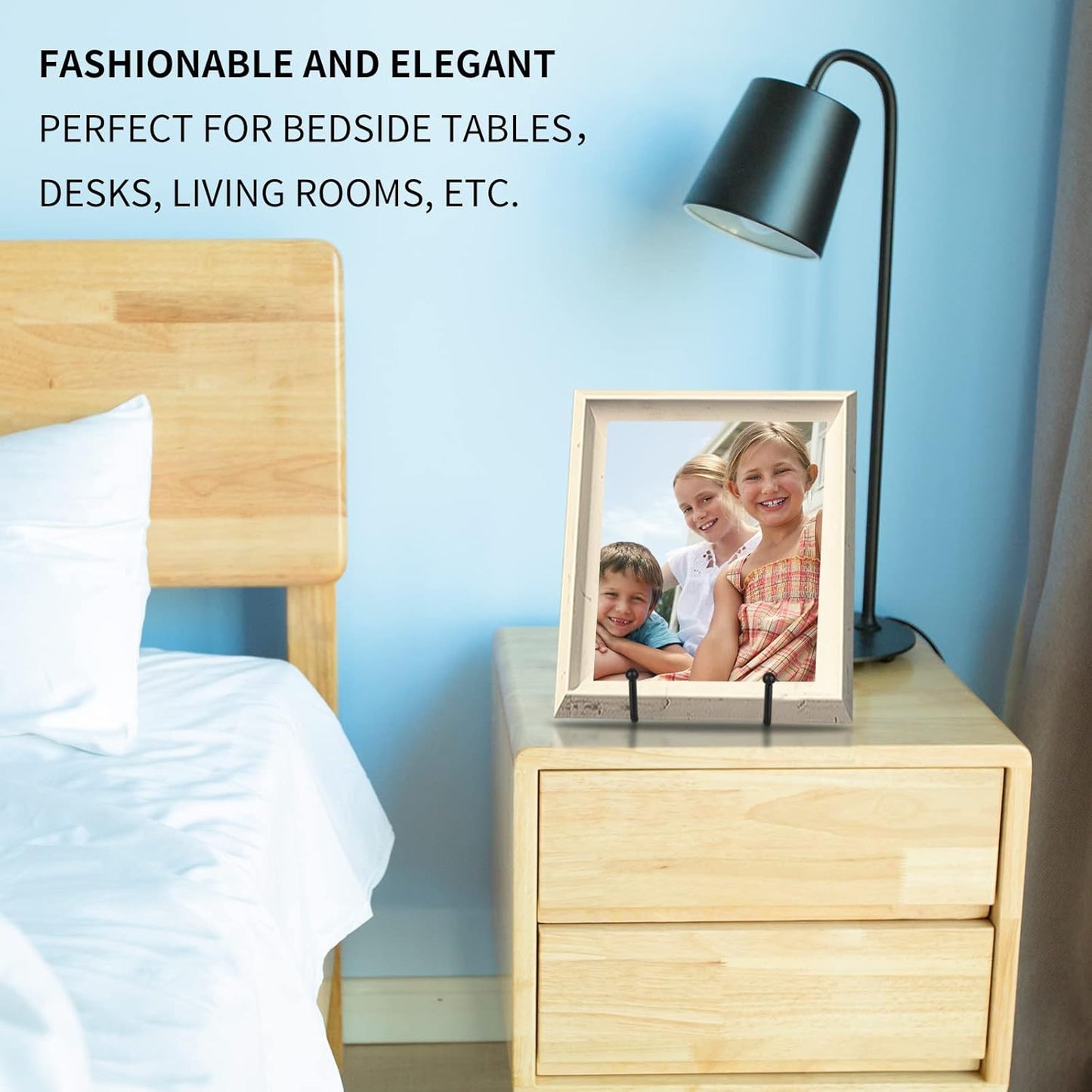 Decolore 8 Inch 5 Pack Black Metal Display Stands Plate Stand Plate Holder Display Stands for Picture, Decorative Plate, Book, Photo Easel, Artistic Work