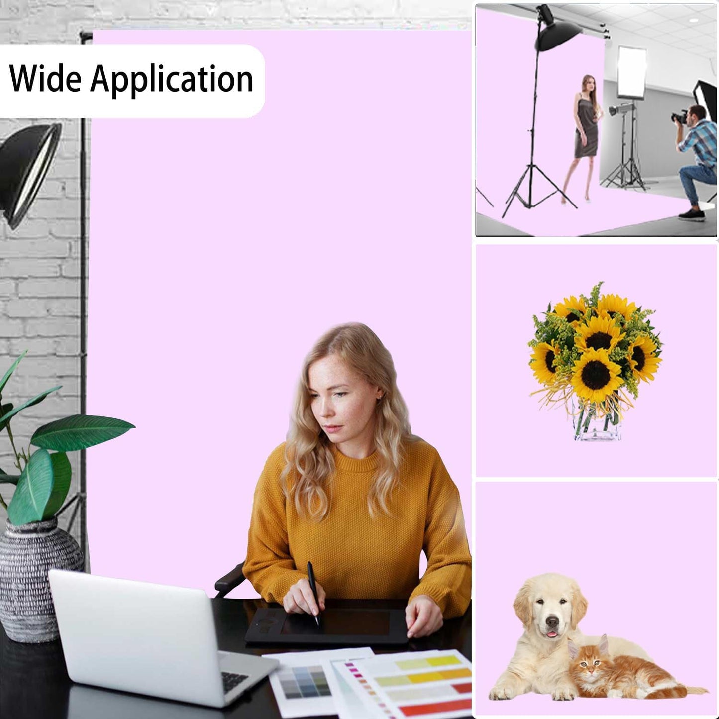 Light Purple Photography Backdrop for Photoshoot, Photo Backdrop Curtain, Perfect Light Purple Backdrops for Party Portrait Photoshoots Video Studio 10FTx20FT