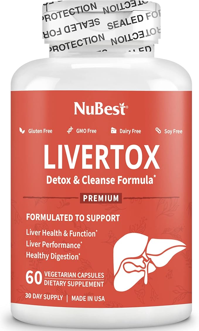 Liver Cleanse Detox & Fatty Liver Repair - Liver Supplement by LIVERTOX with Milk Thistle, Choline, Beet, Turmeric, Artichoke & Dandelion - Liver Supplement for Liver Detox and Healthy Liver - Pack 6