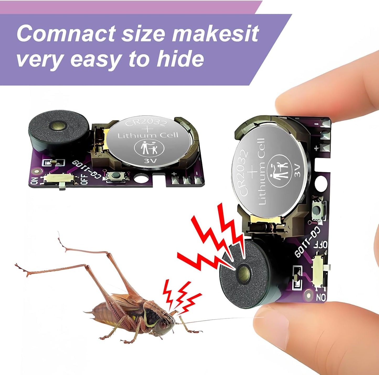 Cricket Noise Maker Prank (6PCS) - Stealth Hidden Beeping Gag Kit with Long-Lasting Battery, Multi-Sound Prank Devices for Office Pranks, Home, Car & April Fools Day Gifts for Adults