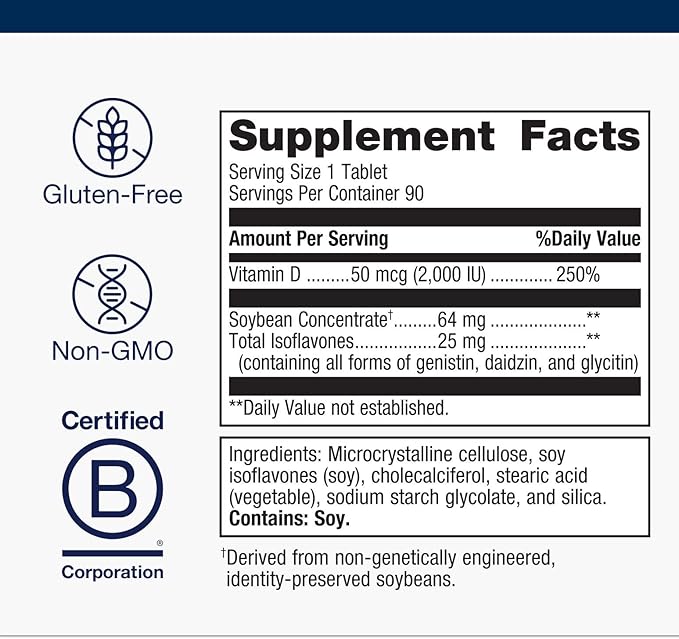 Metagenics D3 2000 Complex - Vitamin D3 Supplement - With Isoflavones for Absorption* - Bone Health & Immune Support* - Non-GMO & Gluten Free - 90 Count