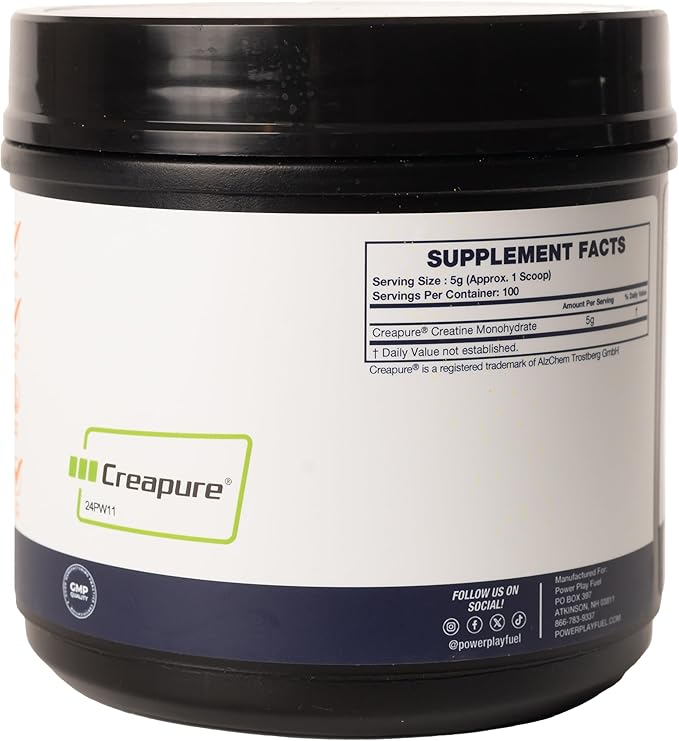 CREATINE Monohydrate Powder – Supports Energy, Brain & Muscle Health, and Recovery for Men & Women - Gluten & GMO Free, Soy Free, Sport Certified – Unflavored, 500 G, 100 Servings