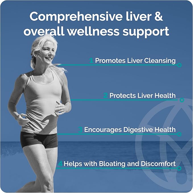 Liver Wellness - Liver Cleanse Supplement - Liver Health Support - with Milk Thistle, Artichoke, Dandelion, Beet Root, Turmeric & More - Vegetarian, Non GMO, Gluten Free - 60 Capsules