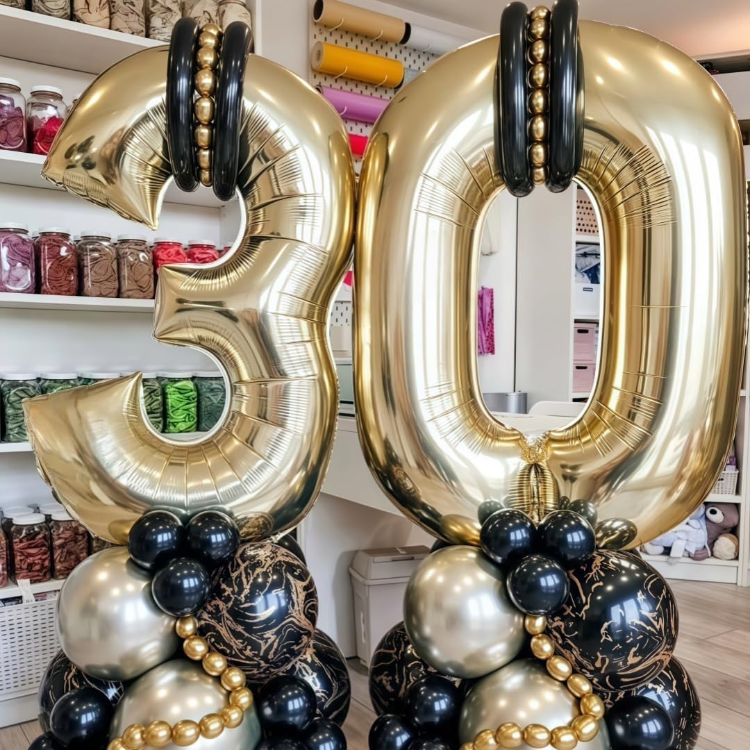 Champagne Gold 4 Balloon,40 Inch Light Gold Number 4 Balloon Big Foil Mylar Helium 4 Balloon for Birthday Party