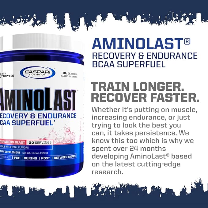 Gaspari Nutrition: AminoLast, Muscle Recovery and Endurance BCAA Fuel, Enhances Recovery & Replenishes Electrolytes, 30 Servings (Fruit Punch)