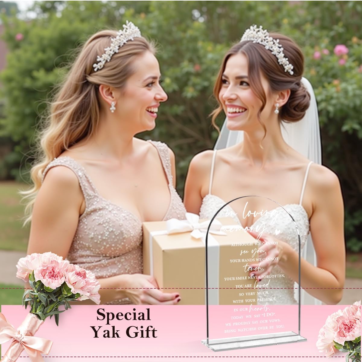 Wedding Memorial Sign Rustic Wedding Clear Acrylic Gift Table Sign for Ceremony and Reception, Acrylic Memorial Signs Gifts for Marriage Reception Signs