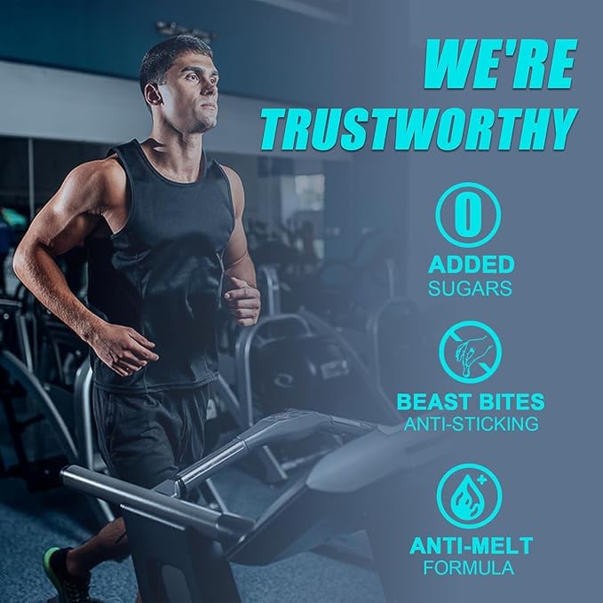 Creatine Monohydrate Gummies 5g per Serving - Vegan, Halal, Sugar-Free - Blue Raspberry Flavor - 30 Low-Calorie Gummies (2pcs)