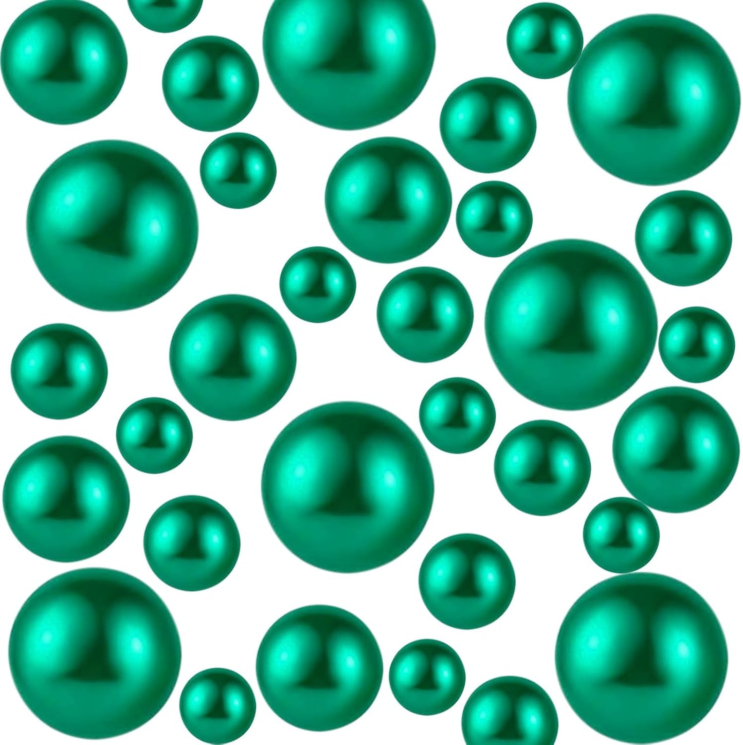 300Pcs Pearl Vase Filler, Green No Hole Faux Pearl Beads for Centerpieces Vases, Candle Centerpieces, Wedding Birthday Party Home Decor 8/10/14/20mm