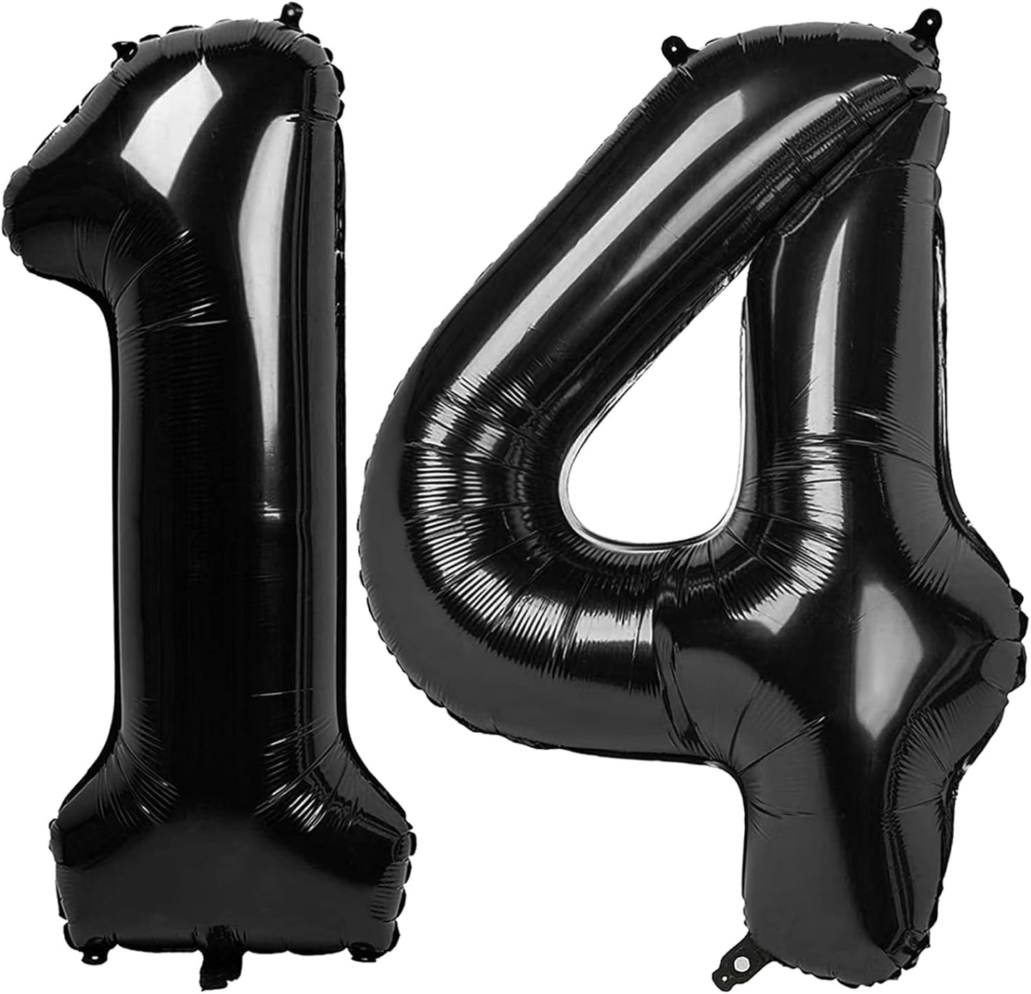 Black Number 14 Balloon - 40 Inch, Birthday Party Decorations, Anniversary & Graduation Supplies