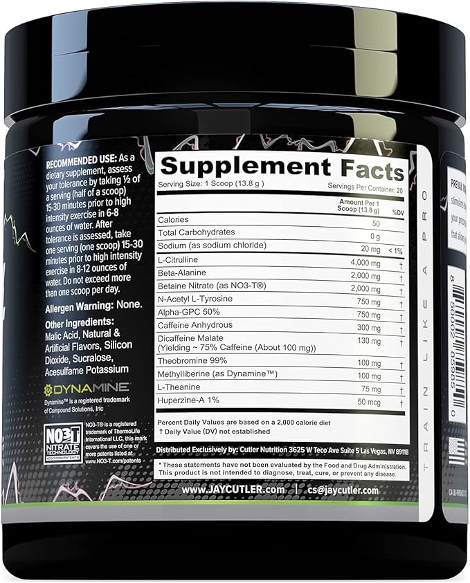 Cutler Nutrition High Stim Pre Workout Powder Prevail Rush Preworkout for Men & Women for Intense Pumps Energy and Focus with Caffeine NO3T Betaine and Dynamine | Cotton Candy Grape (20 Servings)