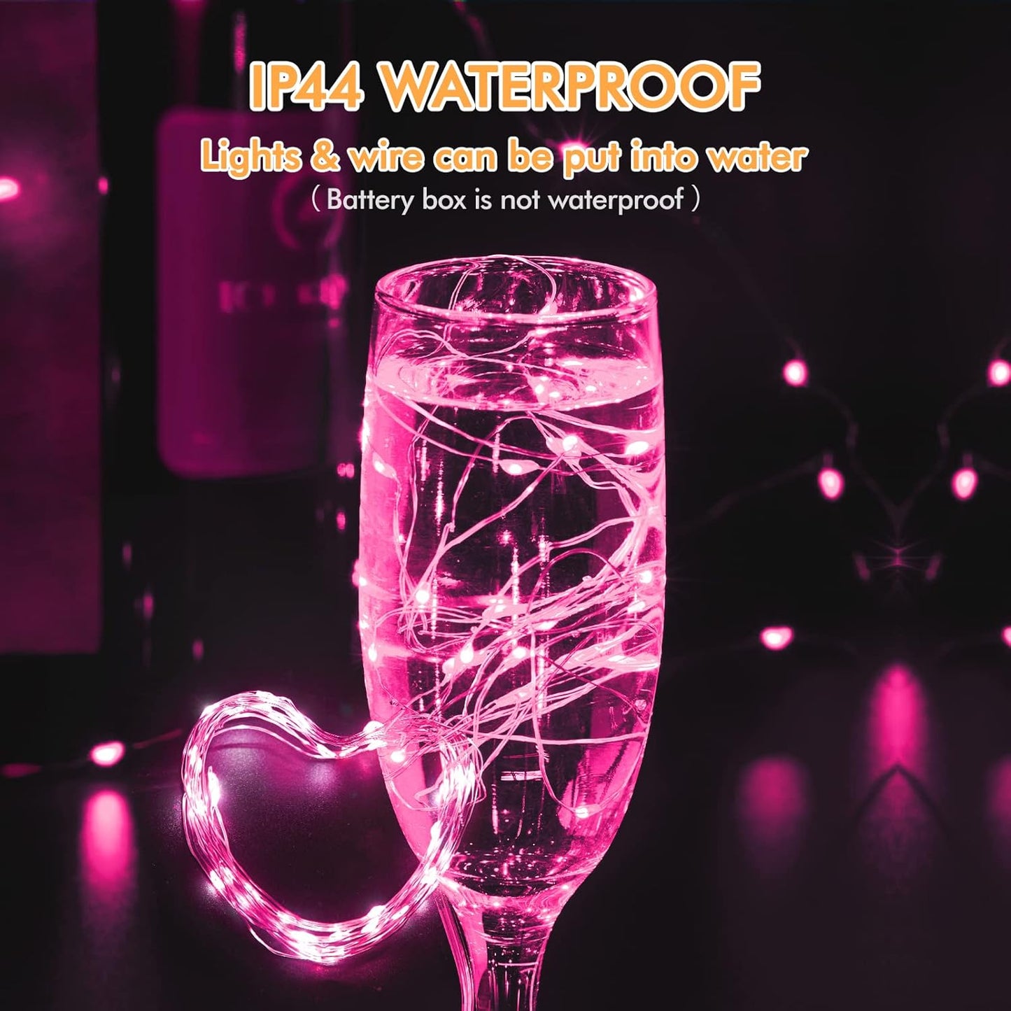 Fairy Lights 12 Pack Battery Operated 7ft 20LED Waterproof Silver Wire Christmas Lights for Outdoor, Indoor, Birthday, Wedding & Home Decor