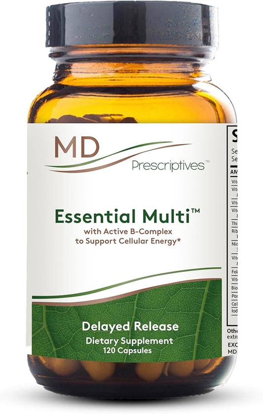 Essential Multi (Delayed Release) - Multivitamin Mineral Complex Supplement for Enhanced Hormone Support - 120 Capsules