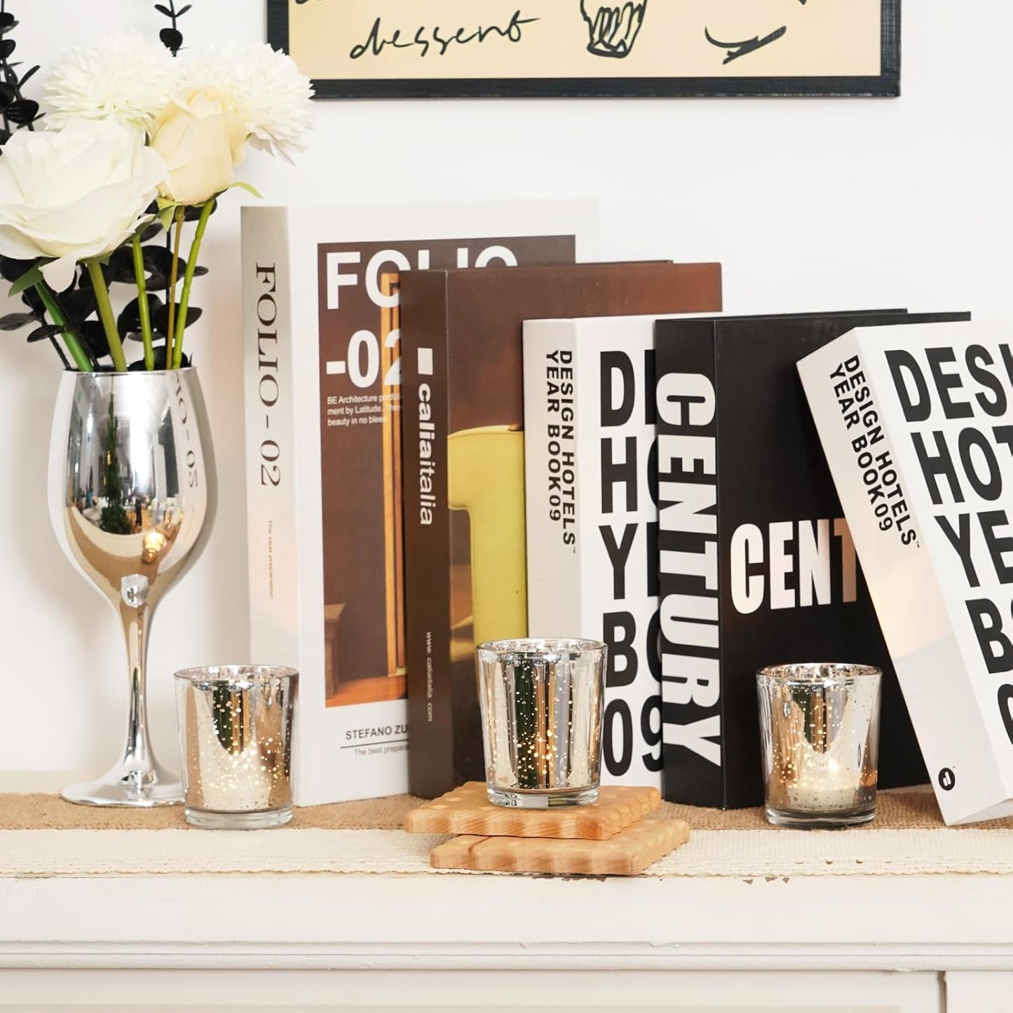 Homemory 12 Pcs Silver Votive Candle Holders, Mercury Glass Candle Holder, Tealight Candle Holders for Table Centerpieces, Baby Shower, Party, Anniversary, Wedding, Home Decor, Halloween, Christmas