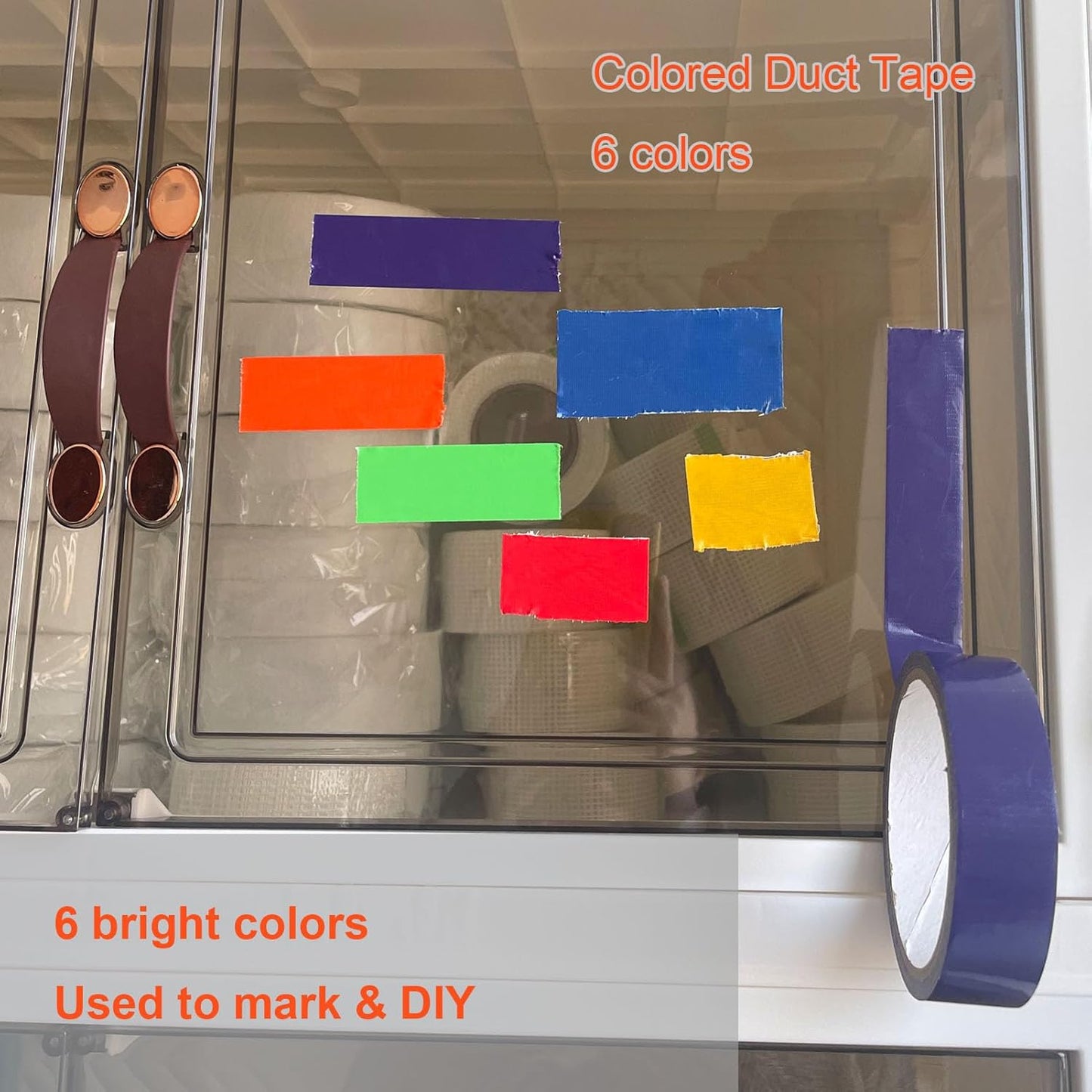 Colored Duct Tape - 1 Inch x 10 Yards per Rolls,Multi-Color Duct Tapes, Rainbow Colored Duct Tape Great for DIY Art Home School Office Assorted Colors