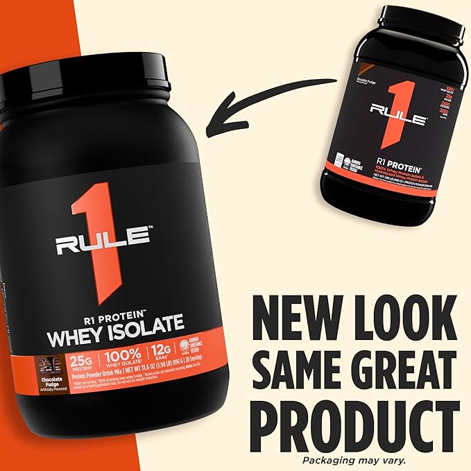Rule 1 R1 Protein Whey Isolate - with 25g Protein & 6g BCAA Exclusively from Isolated & Hydrolyzed Sources for Workout Recovery (5 Pounds*, Mint Chocolate Chip)