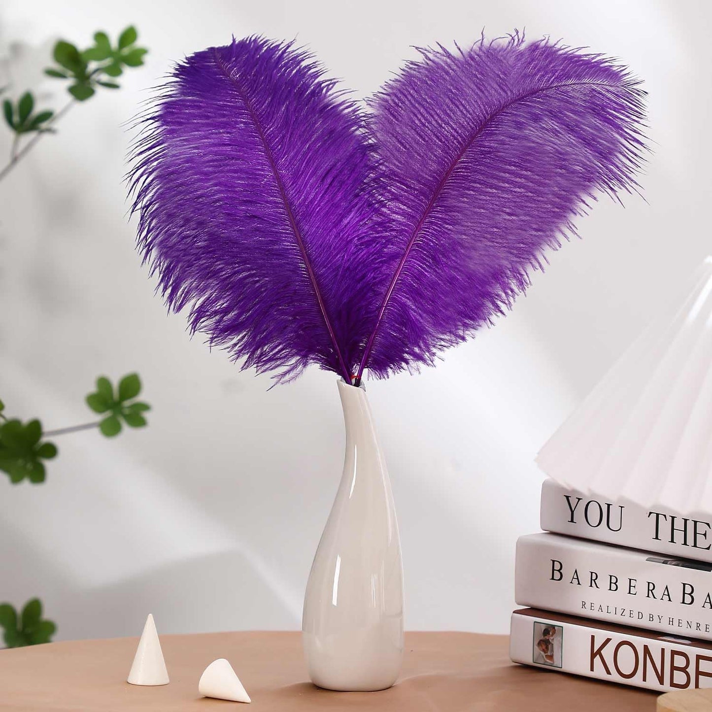 YAKRUNA 30PCS Purple Ostrich Feathers Bulk 12-14 Inches for Centerpieces for Wedding Birthday Gatsby Party, Decorative Plumes for Vase & Table & Christmas Tree Decor (30-35cm, Purple)