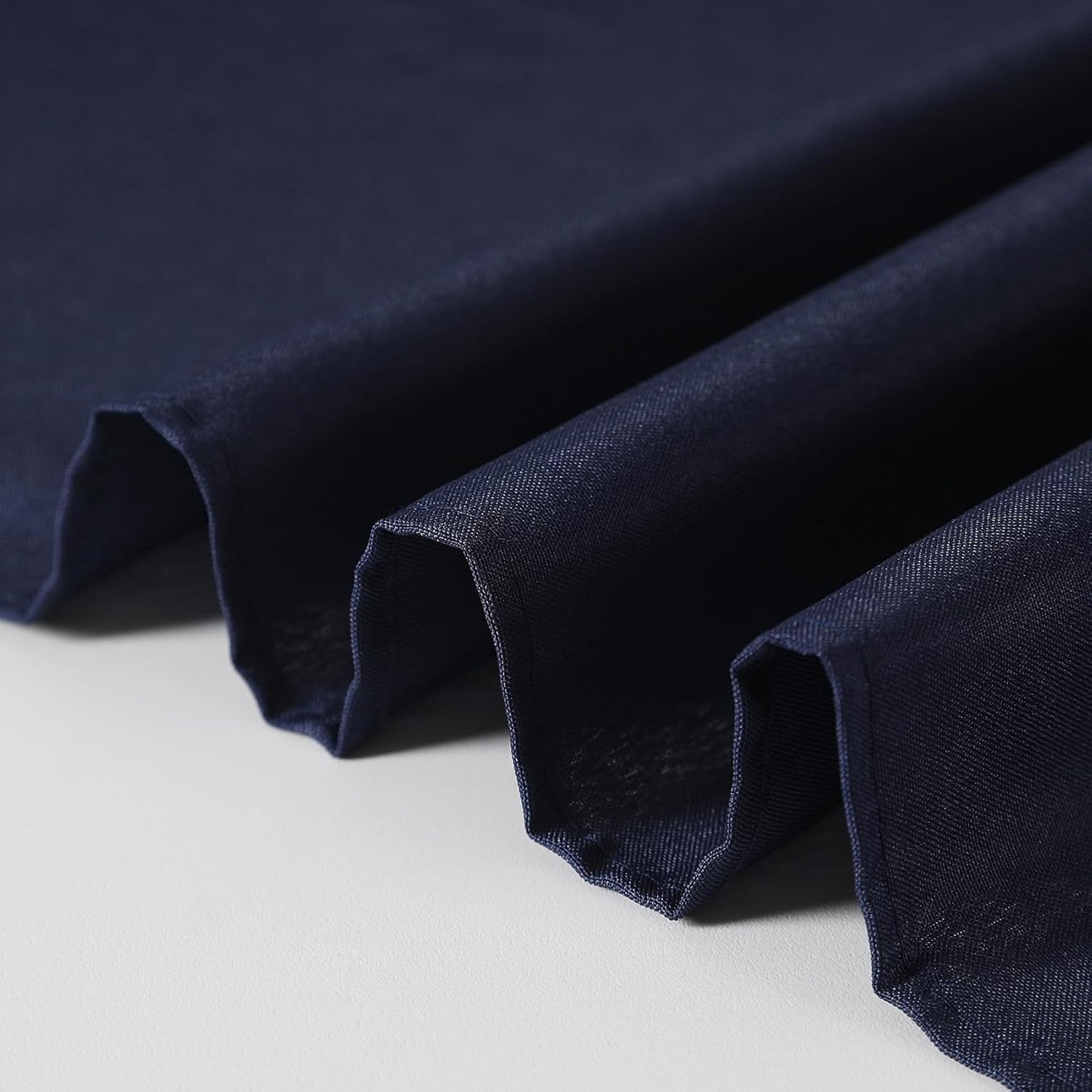 60 inch Round Tablecloth Washable Polyester Table Cloth Decorative Table Cover for Wedding Party Dining Banquet（60 inch,Navy）