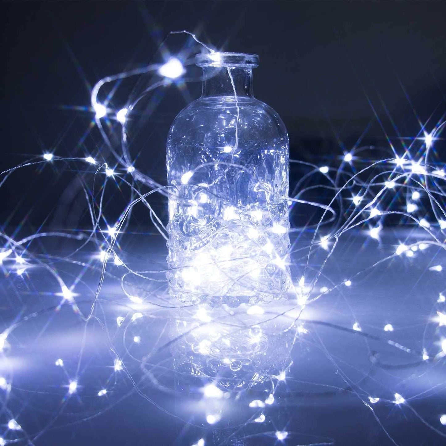 Fairy Lights Battery Operated String Lights - 12 Pack 7ft 20 LED Silver Wire Starry Light for Mason Jars DIY Picture Walls Shelves Arts Crafts Trees Branches Bedroom Wedding Party Decor(Pure White)