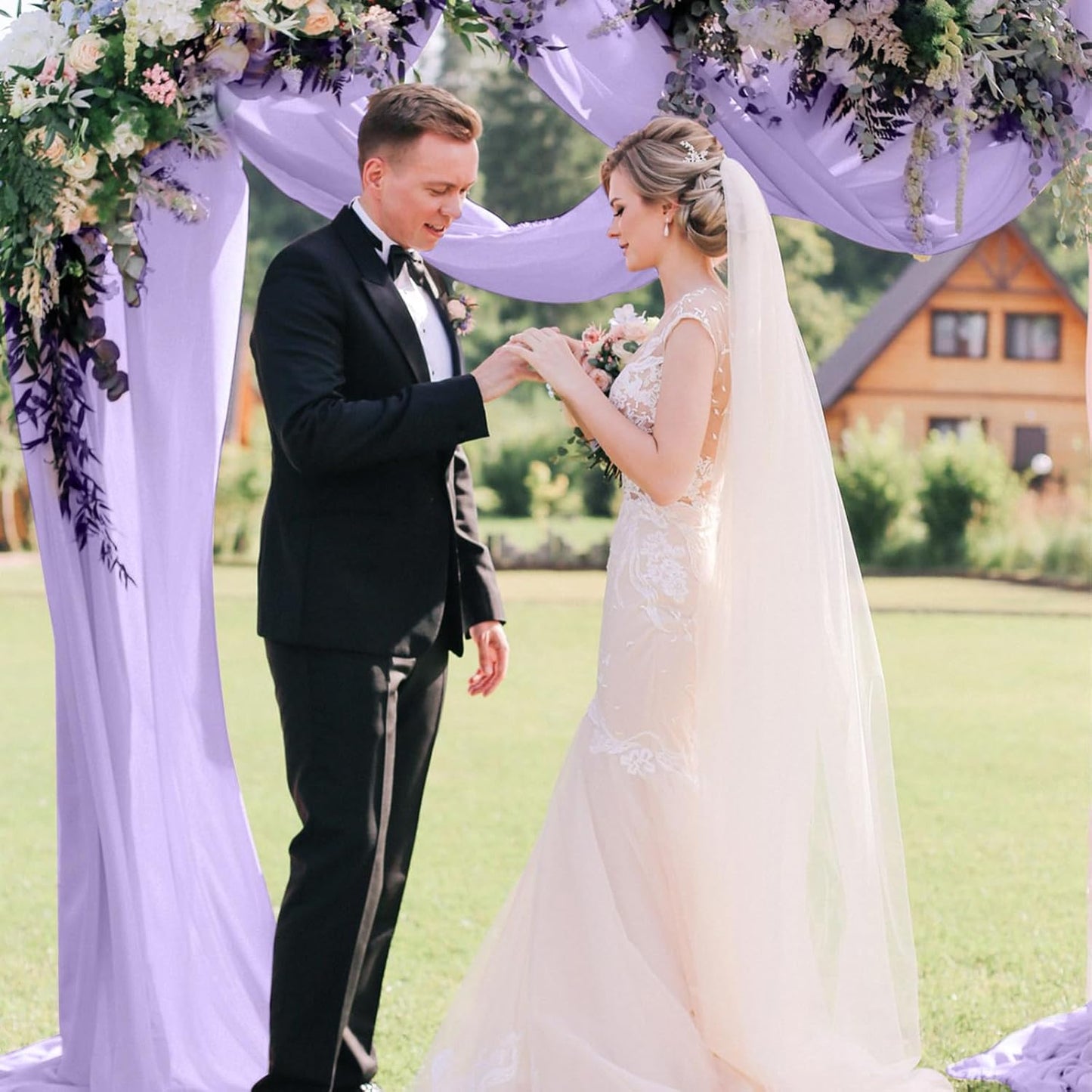 10 Pack 10ft Light Purple Chiffon Table Runners Wedding Table Runner Sheer Romantic Tulle Table Runner for Christmas Wedding Bridal Tea Party Baby Shower Birthday Party Table Decorations(120 x 12 in)