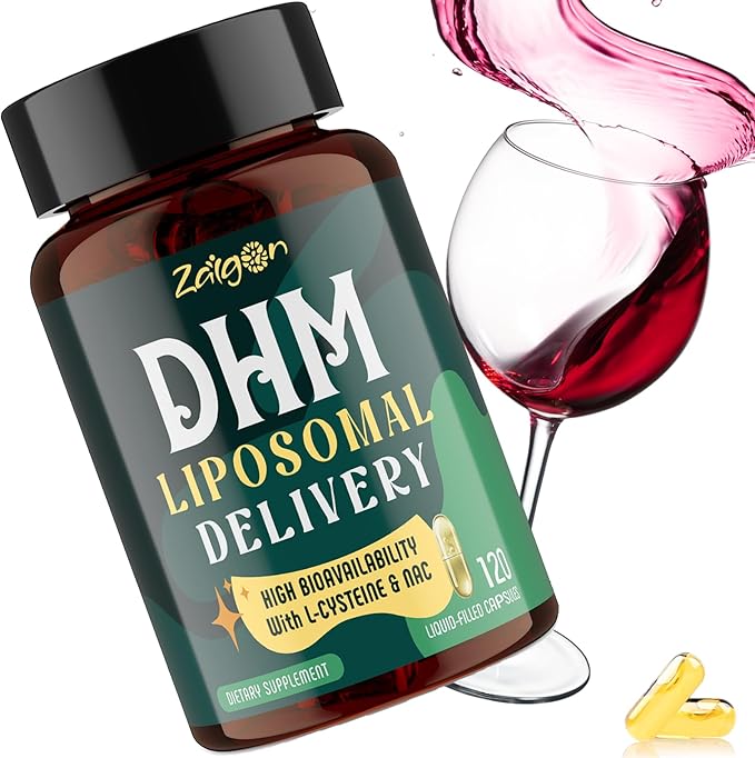 Zaigon Hangover DHM Supplements, Recovery After Alcohol Aid, 1000mg Dihydromyricetin with Milk Thistle, Electrolytes, NAC, Vitamin B & L Cysteine for Hangover & Liver Support, 120 Capsules
