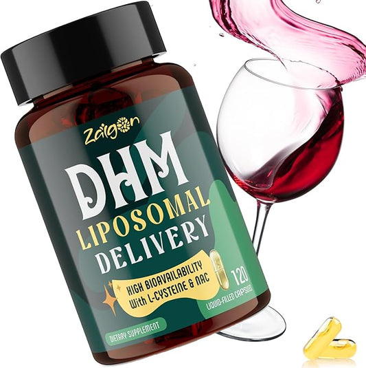 Zaigon Hangover DHM Supplements, Recovery After Alcohol Aid, 1000mg Dihydromyricetin with Milk Thistle, Electrolytes, NAC, Vitamin B & L Cysteine for Hangover & Liver Support, 120 Capsules