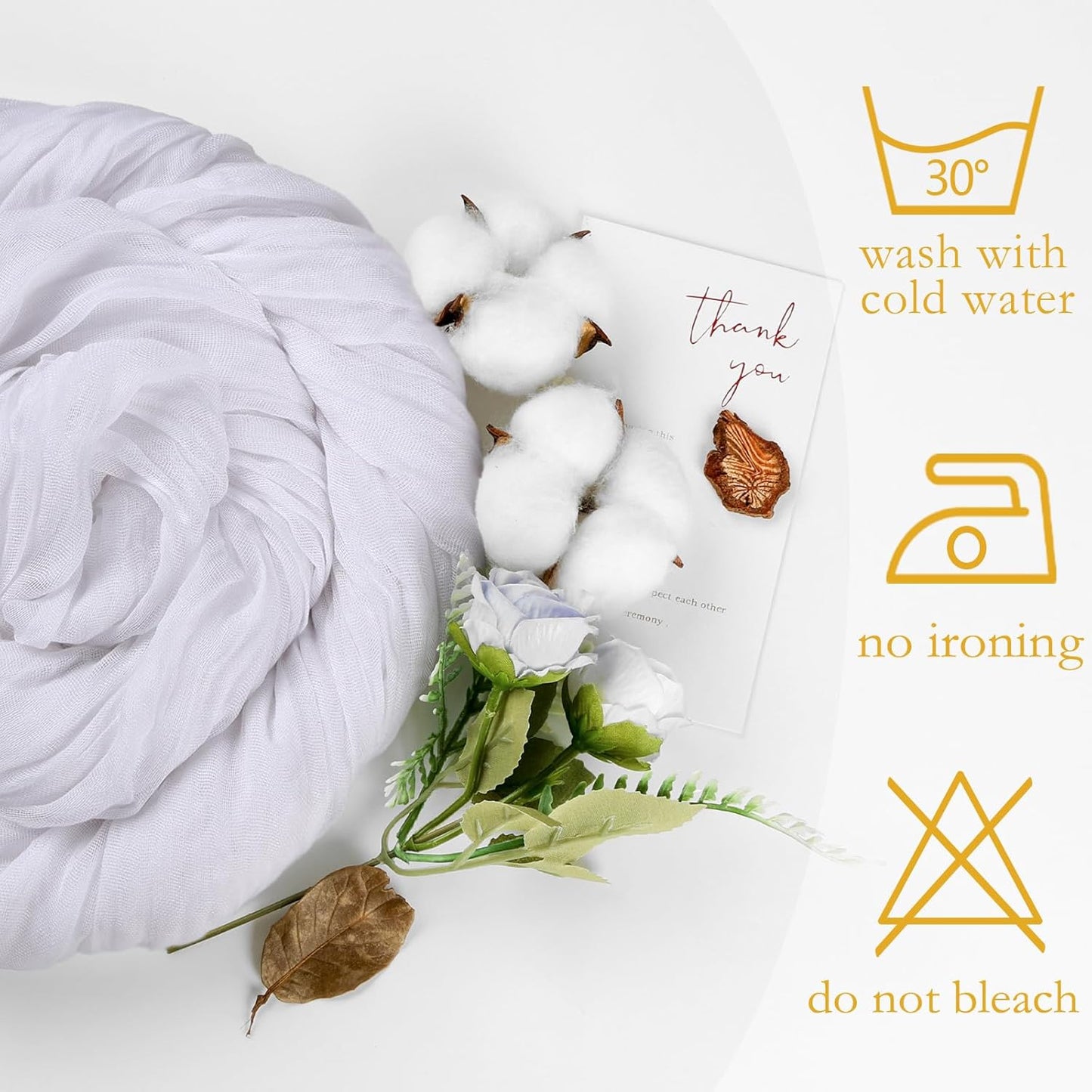 12 Pack White Cheesecloth Table Runner 10ft Boho Gauze Fabric Cheese Cloth Table Runner 35 x 120 Inch Rustic Sheer Runner for Romantic Wedding Decor Baby Shower Party Table Centerpiece Decoration