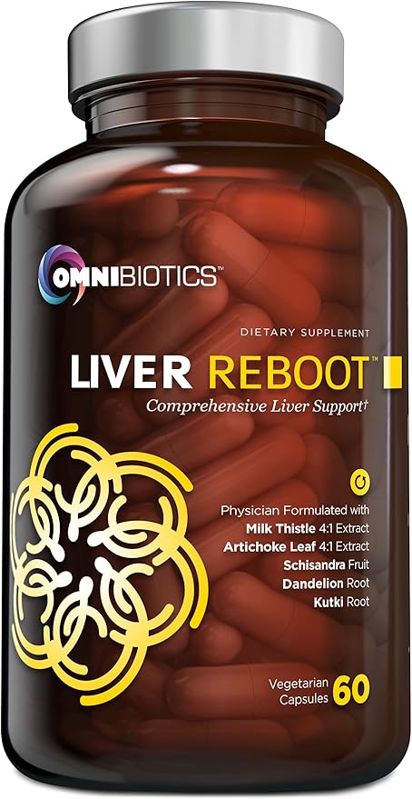 OmniBiotics Liver Cleanse Detox & Repair Supplement – Milk Thistle, Dandelion Root, Alpha Lipoic Acid, Artichoke Extract, Schisandra, Silymarin – 60 Vegan Capsules