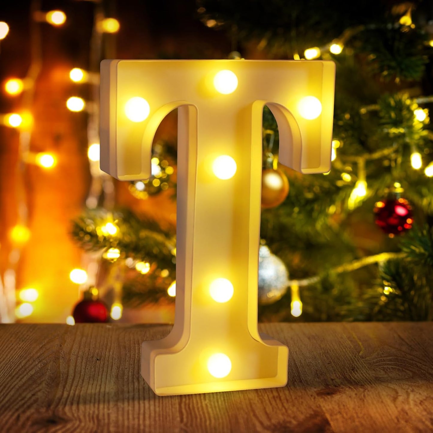 Light Up Letters T,LED Sign Marquee Letters 26 Alphabet for Party Birthday Name,Wedding,Christmas Decorations,Personalized Name Sign Letter for Centerpieces Table and Wall Decor