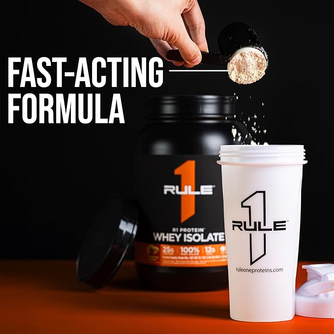 Rule 1 R1 Protein Whey Isolate - with 25g Protein & 6g BCAA Exclusively from Isolated & Hydrolyzed Sources for Workout Recovery (5 Pounds*, Mint Chocolate Chip)