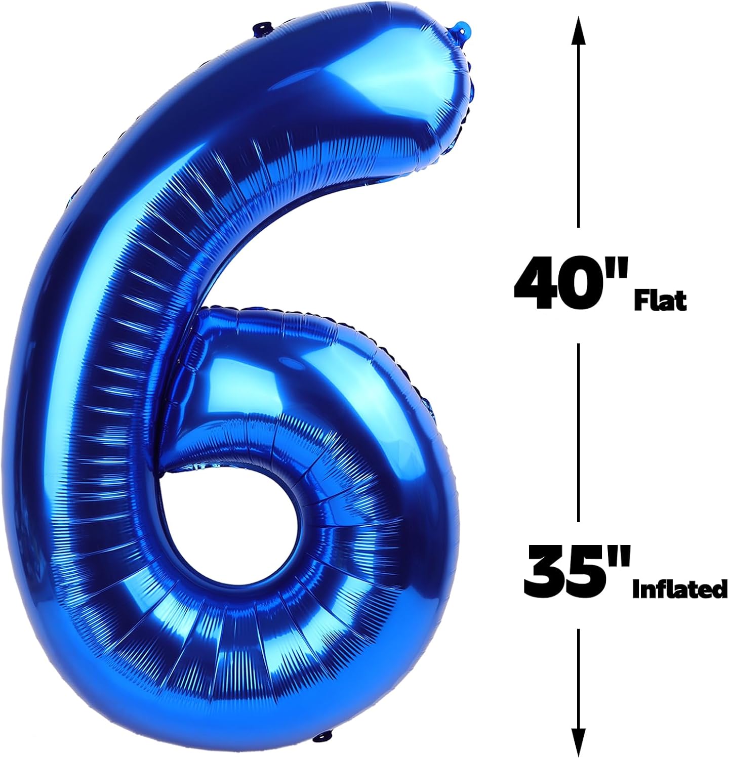 Blue Jumbo Number 60 Balloon 40 Inch, Women Men 60 Birthday Supplies, Foil Helium 60 Birthday Giant Balloon, Mylar Blue Number Balloons Anniversary Decorations