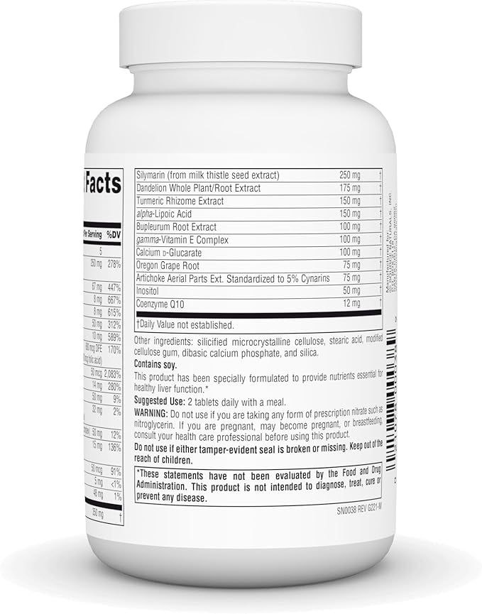 Source Naturals Liver Guard - Silymarin, CoQ10, N-Acetyl Cysteine Complex - 60 Tablets