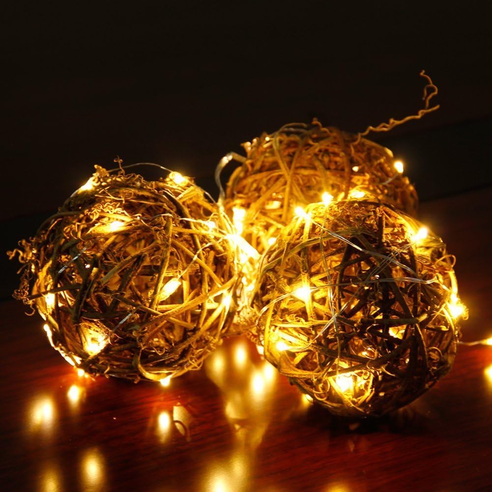 CYLAPEX 12 Pack Fairy Lights String Battery Operated Fairy Lights, 20 LED on 3.3ft Silvery Copper Wire, Firefly Lights Warm White for Wedding Party Mason Jar Christmas Decorations Bedroom Decor