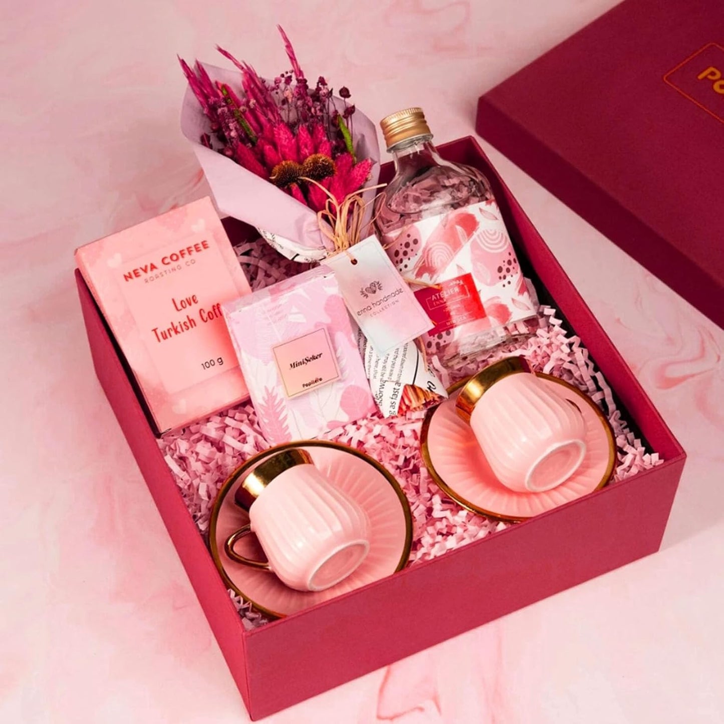 Zankubom 1 LB Pink Crinkle Cut Paper Shred Filler Great for Gift Wrapping, Basket Fillers, Birthday, Gift Wrapping,Halloween Thanksgiving Christmas Wedding Party Decor Filling Supplies