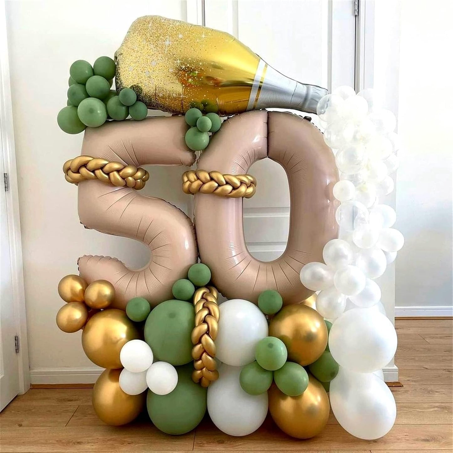 Nude Number 1 Balloons, 40 Inch Tan 1st Birthday Foil Balloon for Boys Girls, Giant Self Inflating Apricot Helium Foil Number Balloons 0-9 for Women Men 1st 11th Anniversary Party Decorations Supplies