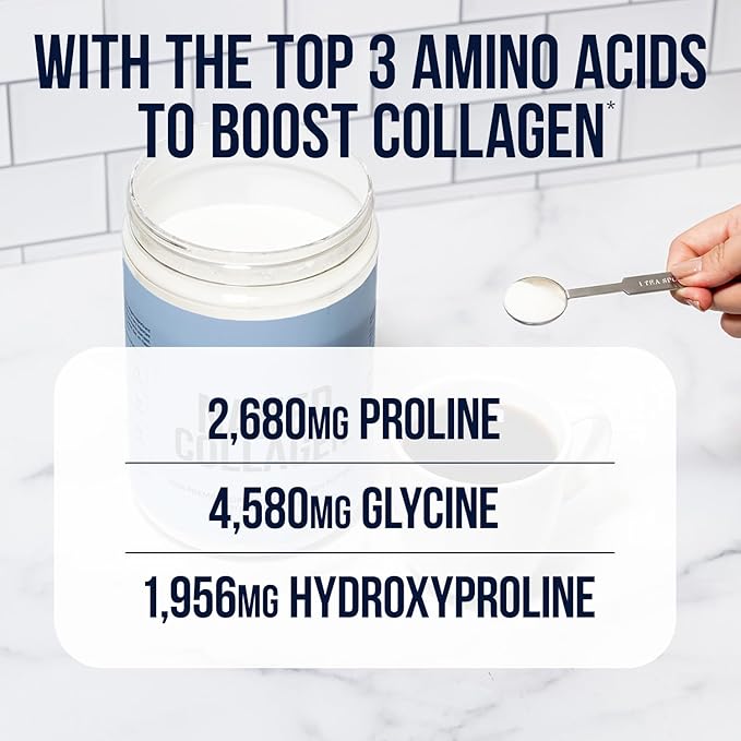 NAKED Vanilla Collagen Peptides Protein Powder, 25 Servings, Pasture-Raised, Grass-Fed Hydrolyzed Collagen Supplement, Paleo Friendly, Non-GMO, Keto, Gluten Free, 19.4oz