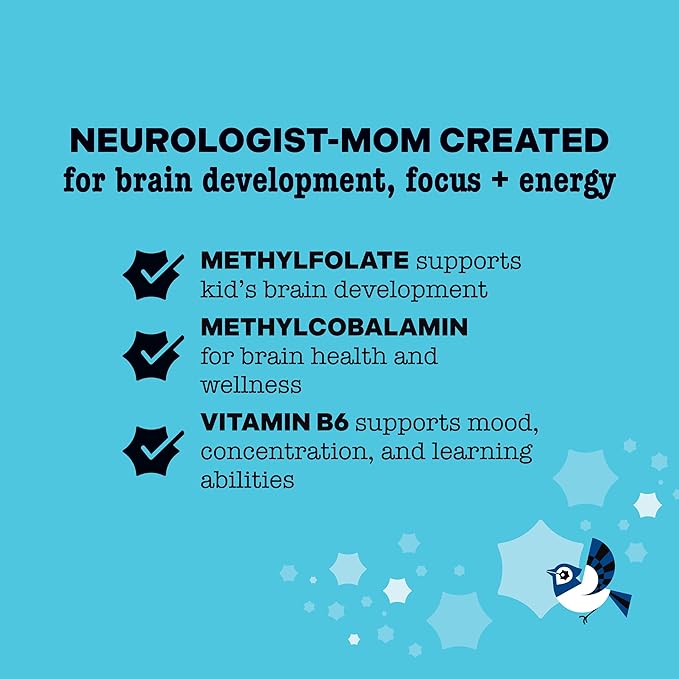 Best Nest Wellness Multi Plus Gummies - Brain Health Support Supplement with Methylated Vitamins - Chewable Multivitamin for Kids - Aids Healthy Energy & Immune Function - Raspberry, 60 Gummies
