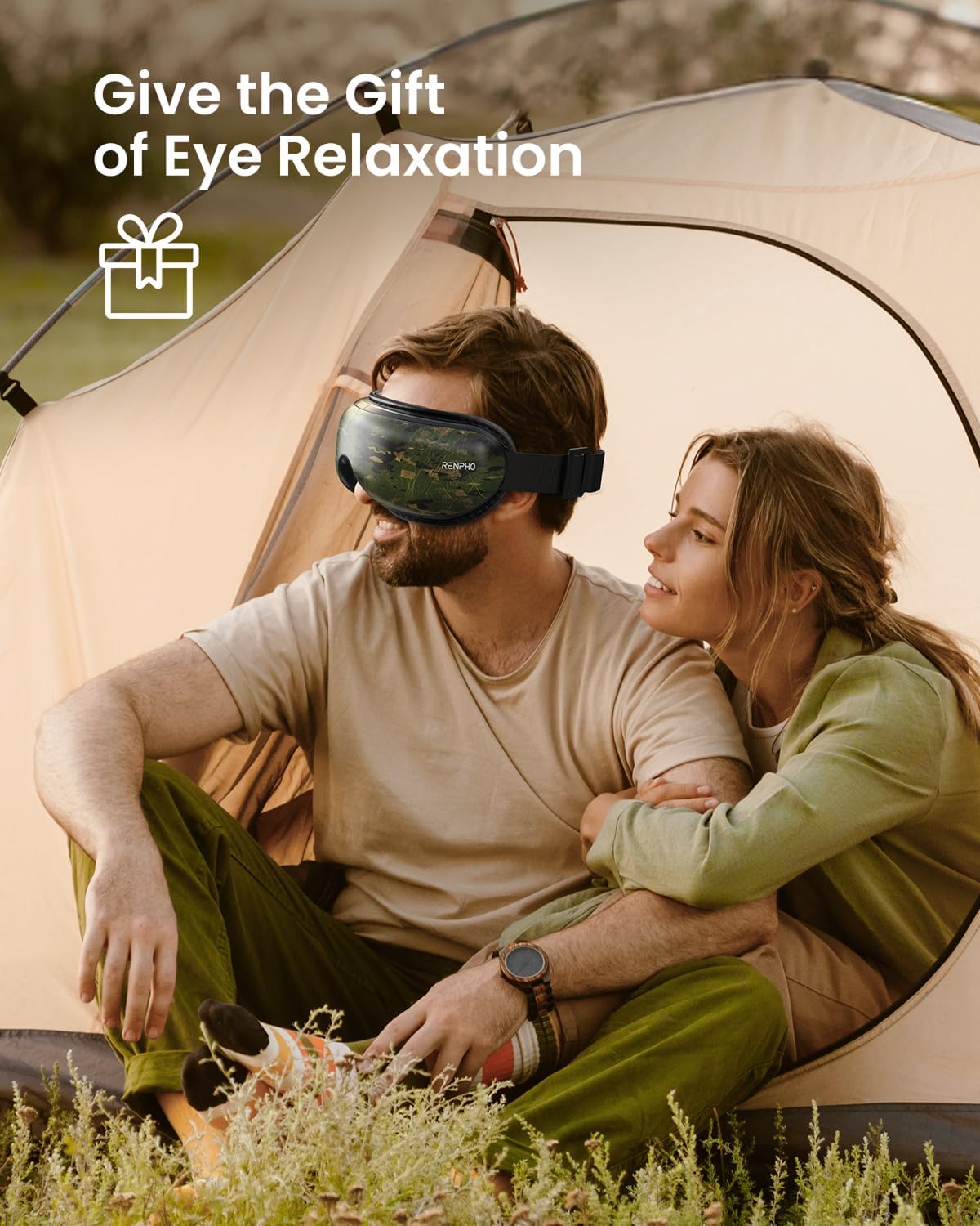 RENPHO Eyeris 1 Eye Massager with Heat, Birthday Gifts for Mom Dad Women Men Her Him, Sleep Mask with Heat Bluetooth Music, Relax Eye