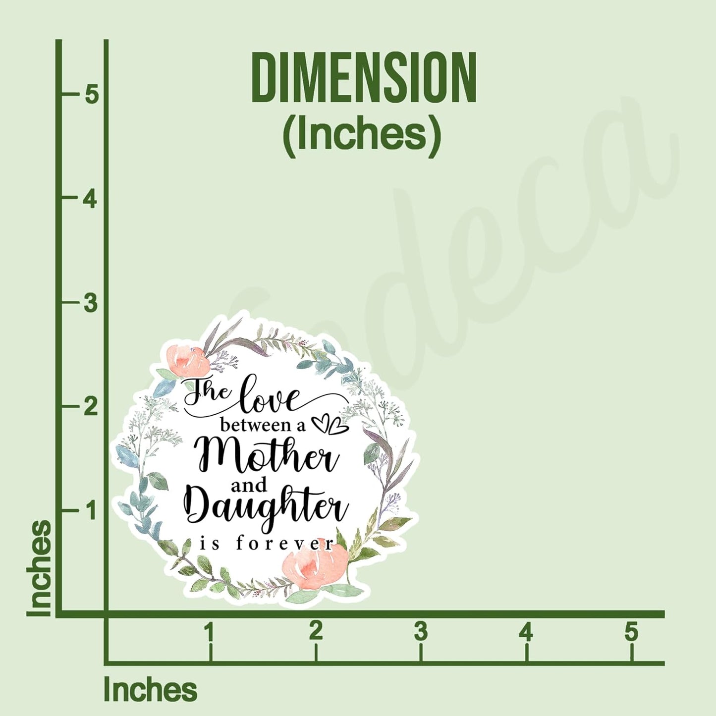 (3Pcs) The Love Between A Mother and Daughter is Forever Sticker Funny Motivational Quotes Inspirational Family Love Vinyl Decal for Tumbler Laptop Kindle Water Bottles Books Phone -Size 3x3 Inches