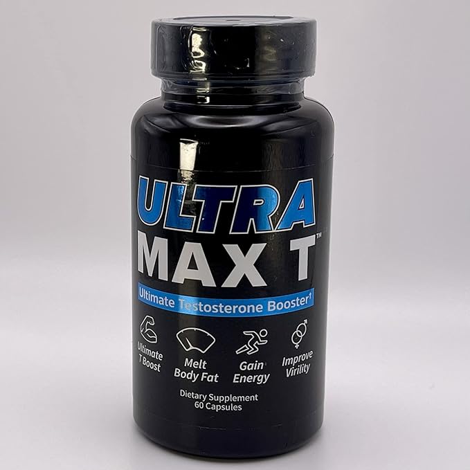 UltraMax T – Advanced Testosterone Support for Men & Women – Tongkat Ali 200:1, D-Aspartic Acid, Garcinia Cambogia, ForsLean® – 60 Capsules, 30-Day Supply