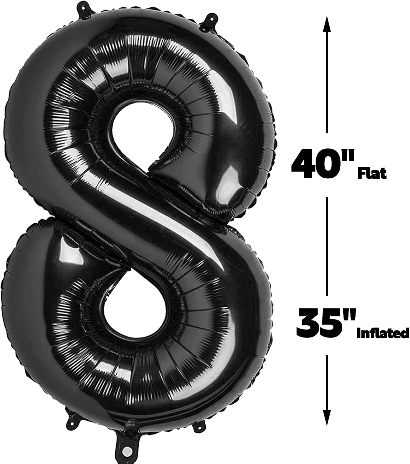 Black Foil Number 28 Balloon 40 Inch, Helium Mylar 28 Numbers Birthday Balloons, 28 82 Black Women Men Anniversary Graduations Party Supplies