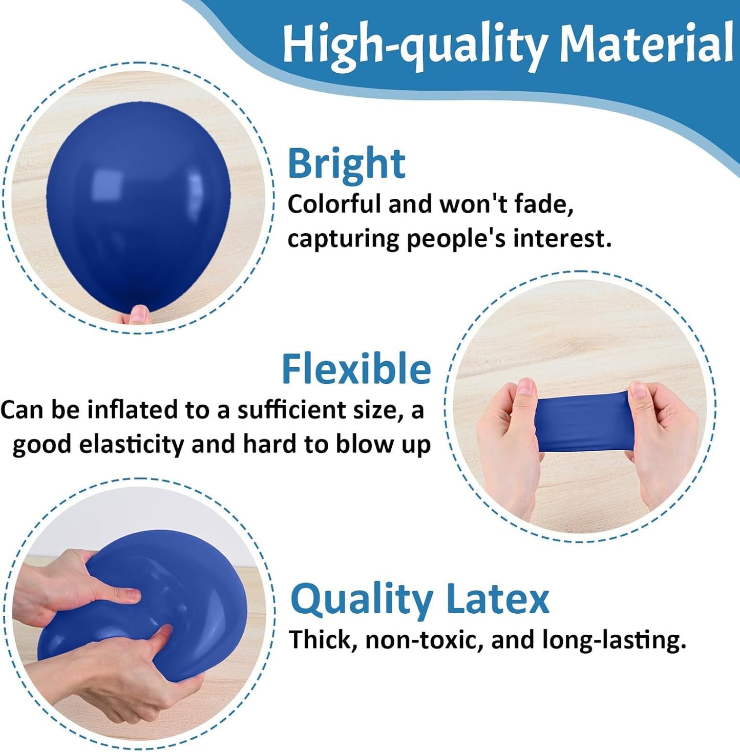 Paready Blue and Orange Balloons, 50 Pcs Astronaut Balloons with 12 Inch Navy Blue Metallic Blue Silver Latex Balloons Helium for Boys Men Outer Space Themed Birthday Baby Shower Party Decorations