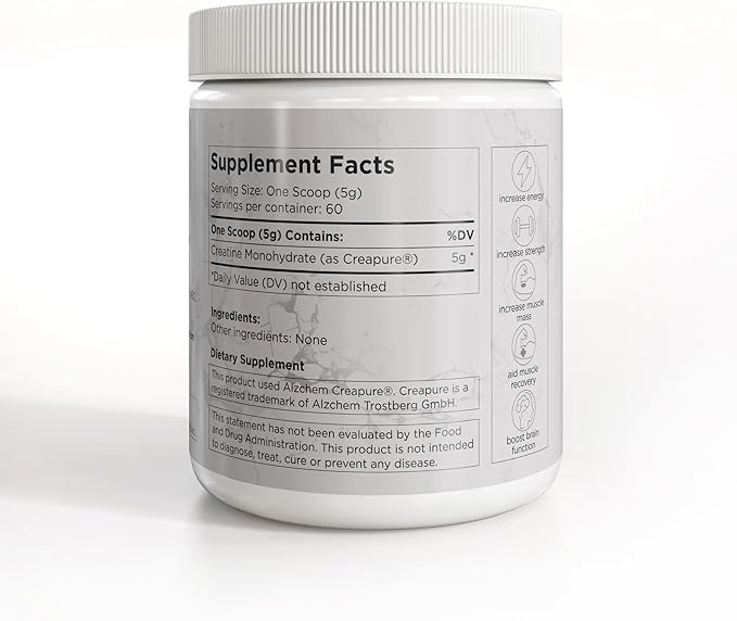 Centenarius Nutrition Creapure® Creatine Monohydrate Powder Supplement - Creatine for Women and Men - Unflavored Micronized Creatine Powder for Strength & Endurance